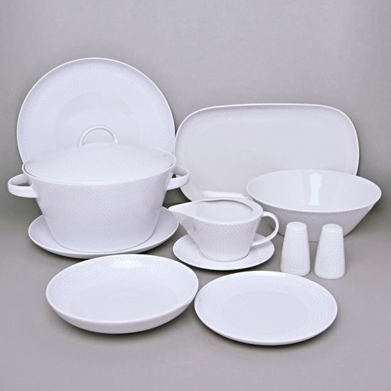 Jídelní sada pro 6 osob, Thun 1794, karlovarský porcelán, TOM krokodýl