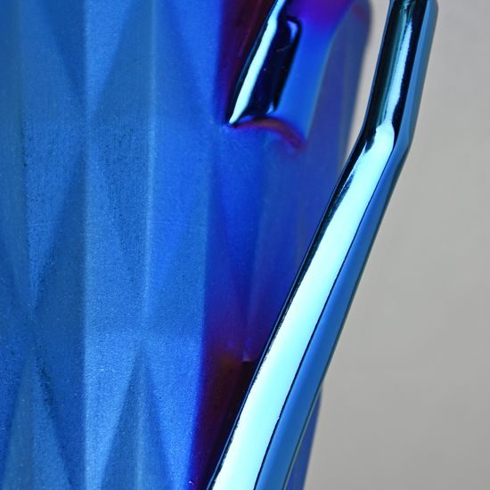 Mug Diamond Blue Titan, MATTE Blue And Platinum, 250 ml, Goldfinger porcelain
