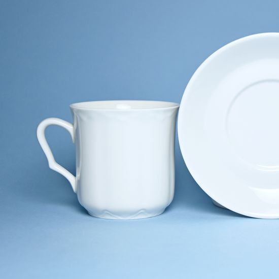Hrnek Karel 270 ml, bílý porcelán, Český porcelán a.s.