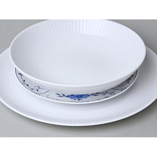 Talířová souprava 12 ks, mělké 27,5 cm + hluboké 21 cm, Amina bílá, porcelán Seltmann