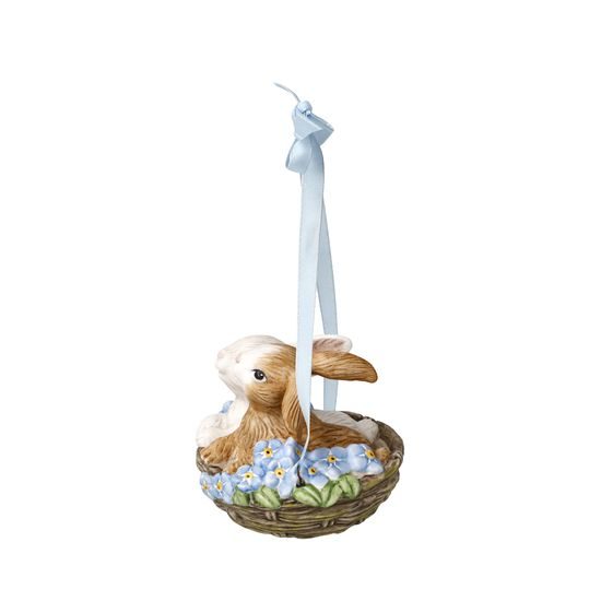 Hanging ornament Annual Rabbit 2026 8 / 6.5 / 6.5cm, biscuit china, Goebel