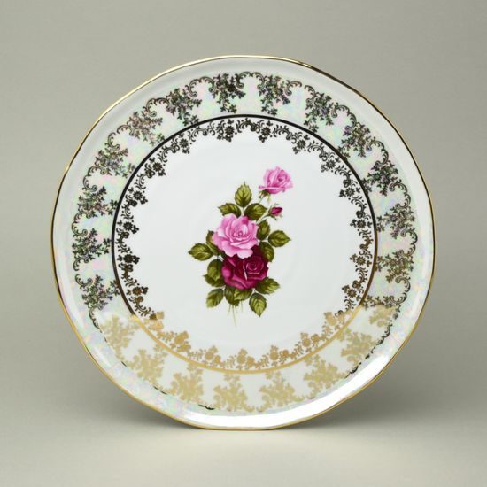Talíř dortový / koláčový 28 cm, Cecily, porcelán QueensCrown