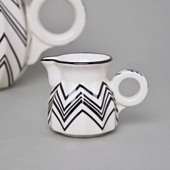 Tea / Coffee Set for 2 pers., Šárka Zig-Zag, Goldfinger porcelain