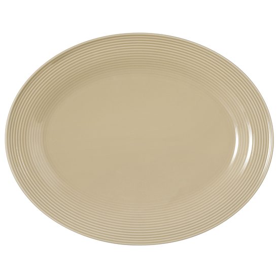 Beat sand-beige: Plate oval 35 x 28 cm, Seltmann porcelain