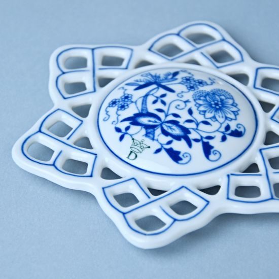Christmas decoration - Snow flake 10,4 cm, Original Blue Onion Pattern