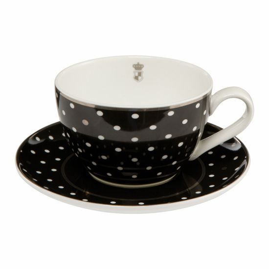 Cup 0,25 l plus saucer 7 cm Dots, porcelain, Château, Goebel Artis Orbis