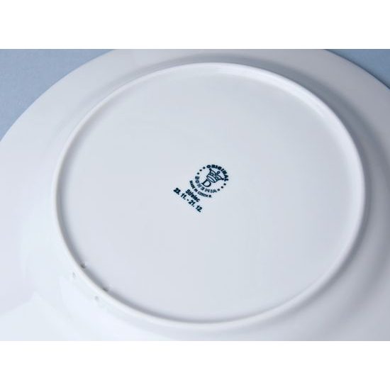 Talíř mělký 24 cm, Střelec, (i na zeď), Cibulák, originální z Dubí