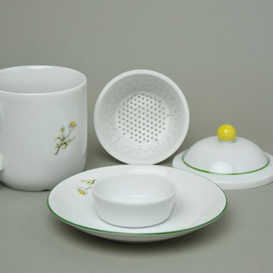 Mug 400 ml with cap and strainer, Chamomile, Atelier Lesov