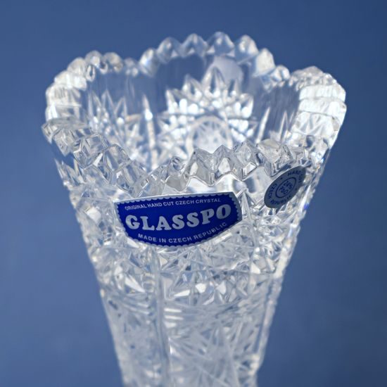 Křišťálová váza broušená, 500PK, 255 mm, Crystal BOHEMIA