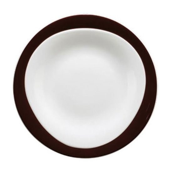 Plate flat 28 cm, Trio 23602 Dark Chocolate, Seltmann Porcelain