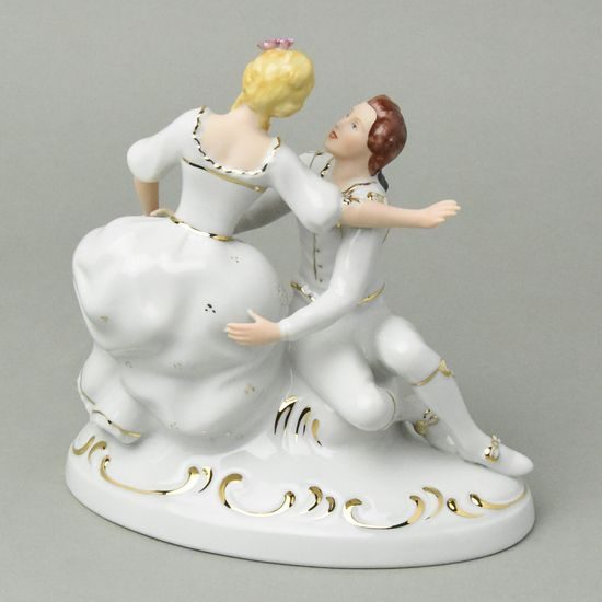 Venue 19,5 x 11 x 14,5 cm, white + gold, Royal Dux Bohemia