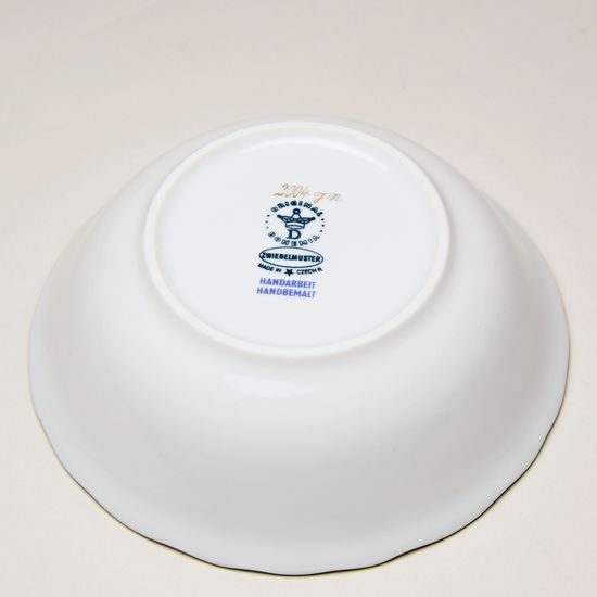 Compot bowl 14 cm, Original Blue Onion Pattern + Gold