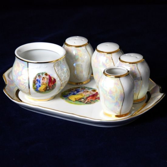 The Three Graces: Complementary set 6 pcs., Thun 1794 Carlsbad porcelain, BERNADOTTE