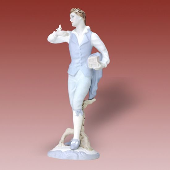 Fowler rococo 12 x 10 x 26,5 cm, Porcelain Figures Duchcov