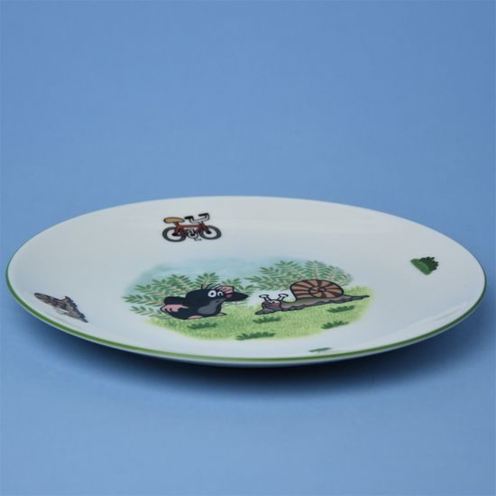 Dinner plate Coups 20 cm Mole and snail, Thun 1794, karlovarský porcelán