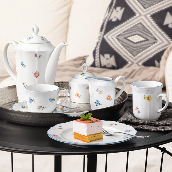 Tea cup 0,21 l, Sonate 34032 flowers, Seltmann porcelain