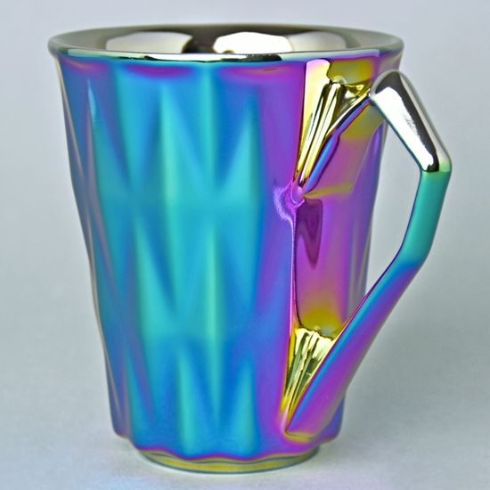 Hrnek Diamond Green Titan, zelená a platina, 250 ml, porcelán Goldfinger