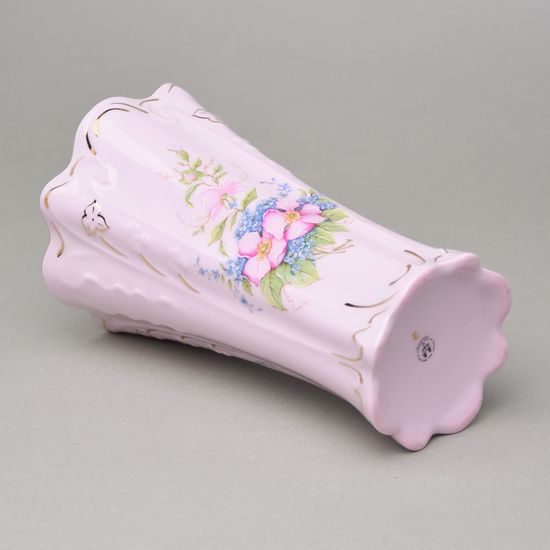 Váza 19,9 cm, Olga - dekor krásenka, Růžový porcelán z Chodova