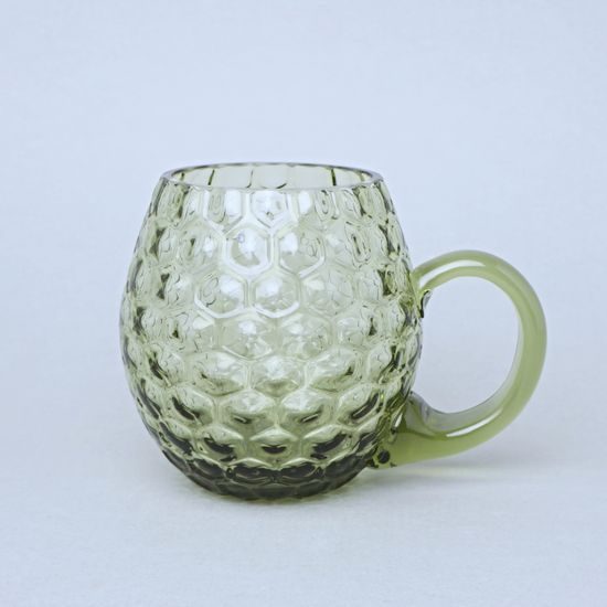 Beer mug - Honeycomb (Green), 500 ml, Floriánova huť