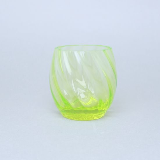 Sklenice OPTICA bez ucha (uranové sklo), 300 ml, Sklárna Janov