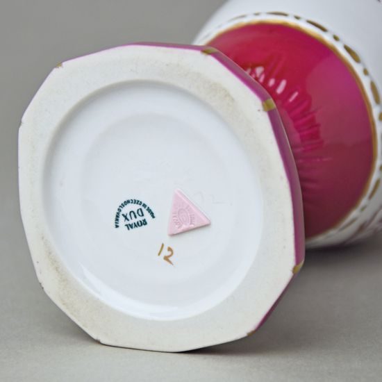 Váza AMFORA jednouchá 30 x 12,5 x 10 cm, Purpur, Vázy Duchcov