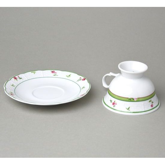 Šálek 200 ml nízký NA NOŽCE a podšálek 150 mm, Thun 1794, karlovarský porcelán, MENUET 80289