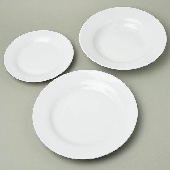 Plate set for 6 pers., Rona white, G. Benedikt 1882