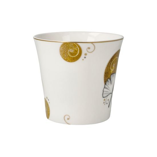 Hrnek 350 ml Ginko - bílé, 13 / 10,5 / 9,5 cm, jemný kostní porcelán, Goebel