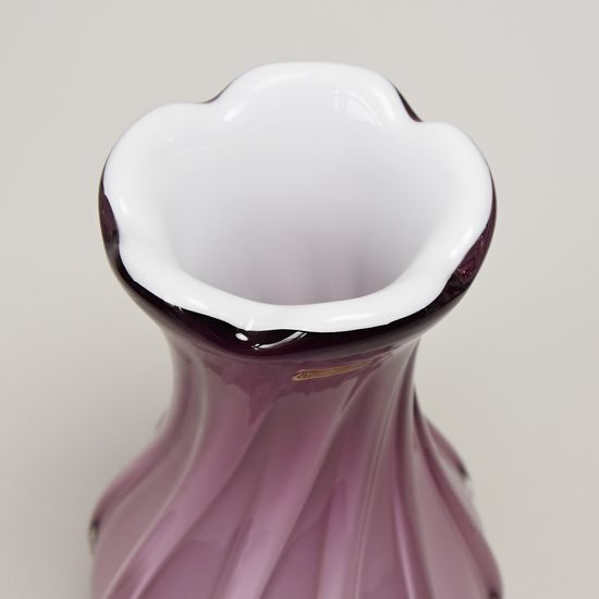 Egermann: Vase Opal Amethyst, 26 cm, Crystal Vases Egermann