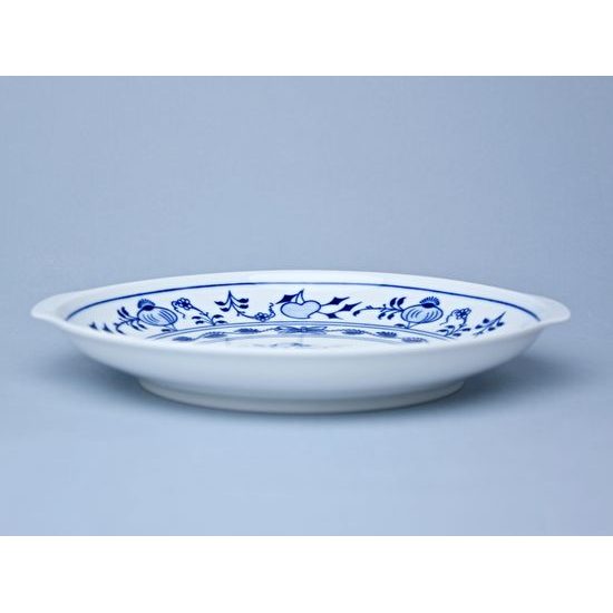 Kvarta: Talíř kupový s uchy 24,6 cm, Cibulák, originální z Dubí, 4.j.