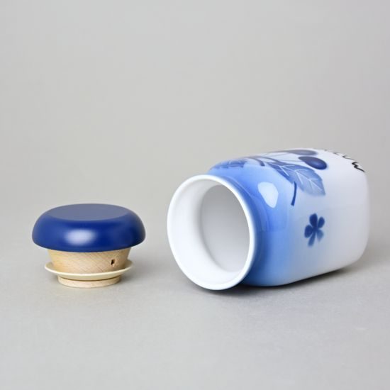 Spice box 0,2 l, Thun 1794 Carlsbad porcelain, BLUE CHERRY