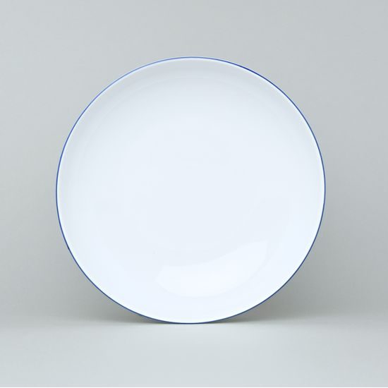 Plate deep 20,5 cm, Thun 1794 Carlsbad porcelain, TOM blue