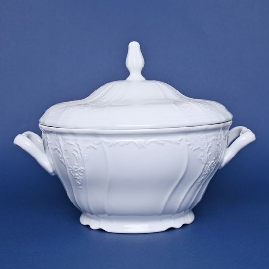 Soup tureen 2,5 l, Thun 1794 Carlsbad porcelain, BERNADOTTE white