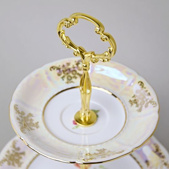 656: Compartment Dish 3-pcs. 34 cm, Sonáta, flowers, Leander Loučky