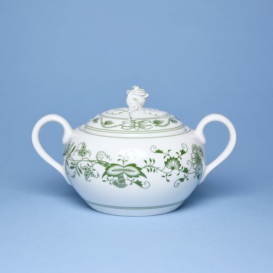 Sugar bowl with handles 0,50 l, Green Onion Pattern, Original from Dubi