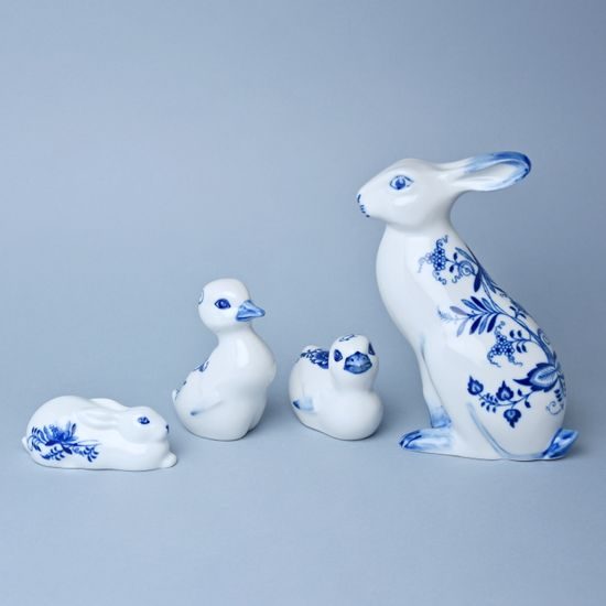 Zajíc sedící 17 cm, Cibulák, originální z Dubí