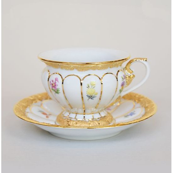 A Cup and Saucer, Meissen Porcelain