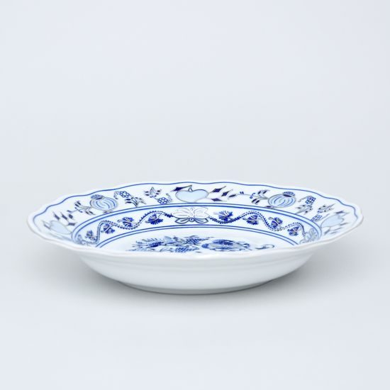 Deep plate 24 cm, Original Blue Onion Pattern + platinum