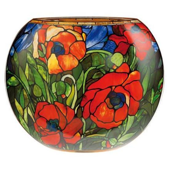 Table Lampe L.C.Tiffany - Oriental Poppy, 35 / 13 / 30 cm, Glass, Goebel