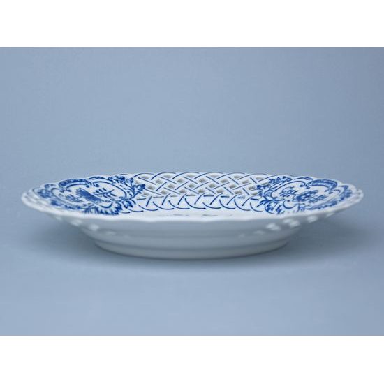 Plate perforated 24 cm, Original Blue Onion Pattern