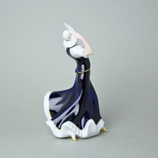 Lady With Hat 16 x 11 x 23 cm, Isis, Porcelain Figures Duchcov