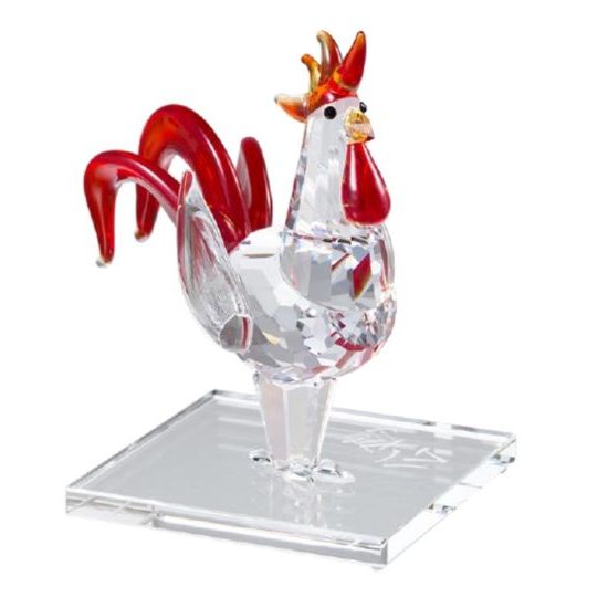 Rooster (Chinese Zodiac) 75 x 75 mm, Crystal Gifts and Decoration PRECIOSA