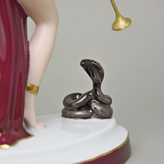 Tanečnice s hadem 17 x 10 x 23 cm, Purpur, Porcelánové figurky Duchcov