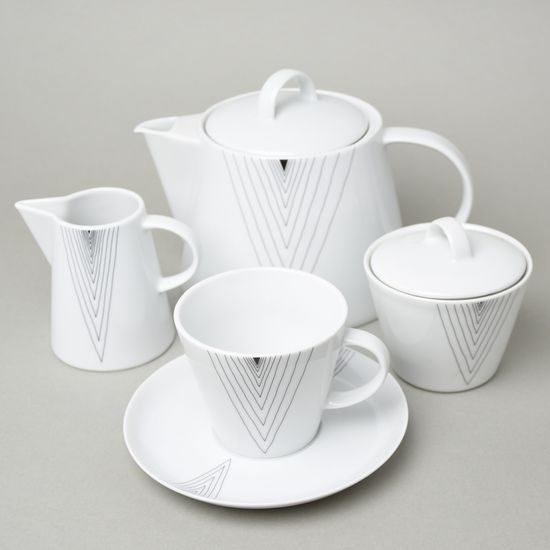 Tea set for 6 persons, Thun 1794 Carlsbad porcelain, TOM 29951
