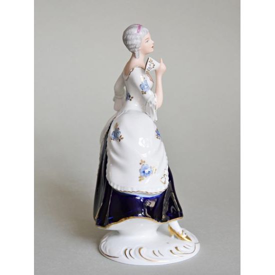 Lady With A Fan 13 x 10 x 25 cm, Isis, Porcelain Figures Duchcov