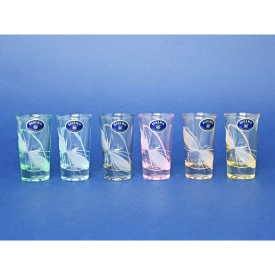 Barva - Butterfly, liqueur glass 50 ml, 7 cm, Crystalite Bohemia