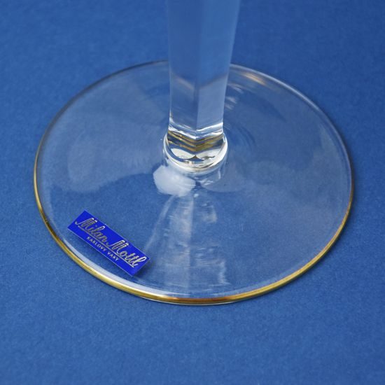 Wine Glasses 150 ml, Golden Stripe, 15,7 cm, set 2 pcs, Milan Mottl