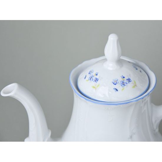 Pot coffee 1,2 l, Thun 1794 Carlsbad porcelain, BERNADOTTE Forget-me-not-flower