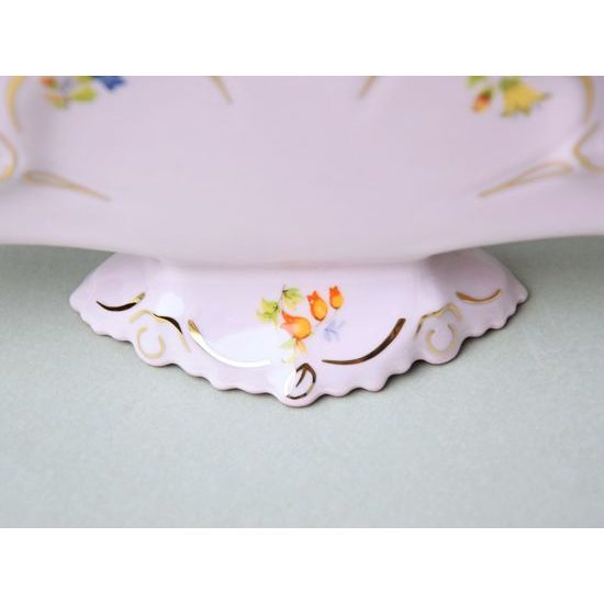 Stojánek na ubrousky 15,8 cm, Lenka 247, Růžový porcelán z Chodova