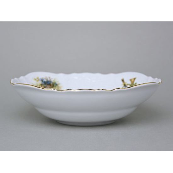 Bowl 23 cm, Thun 1794 Carlsbad porcelain, BERNADOTTE hunting